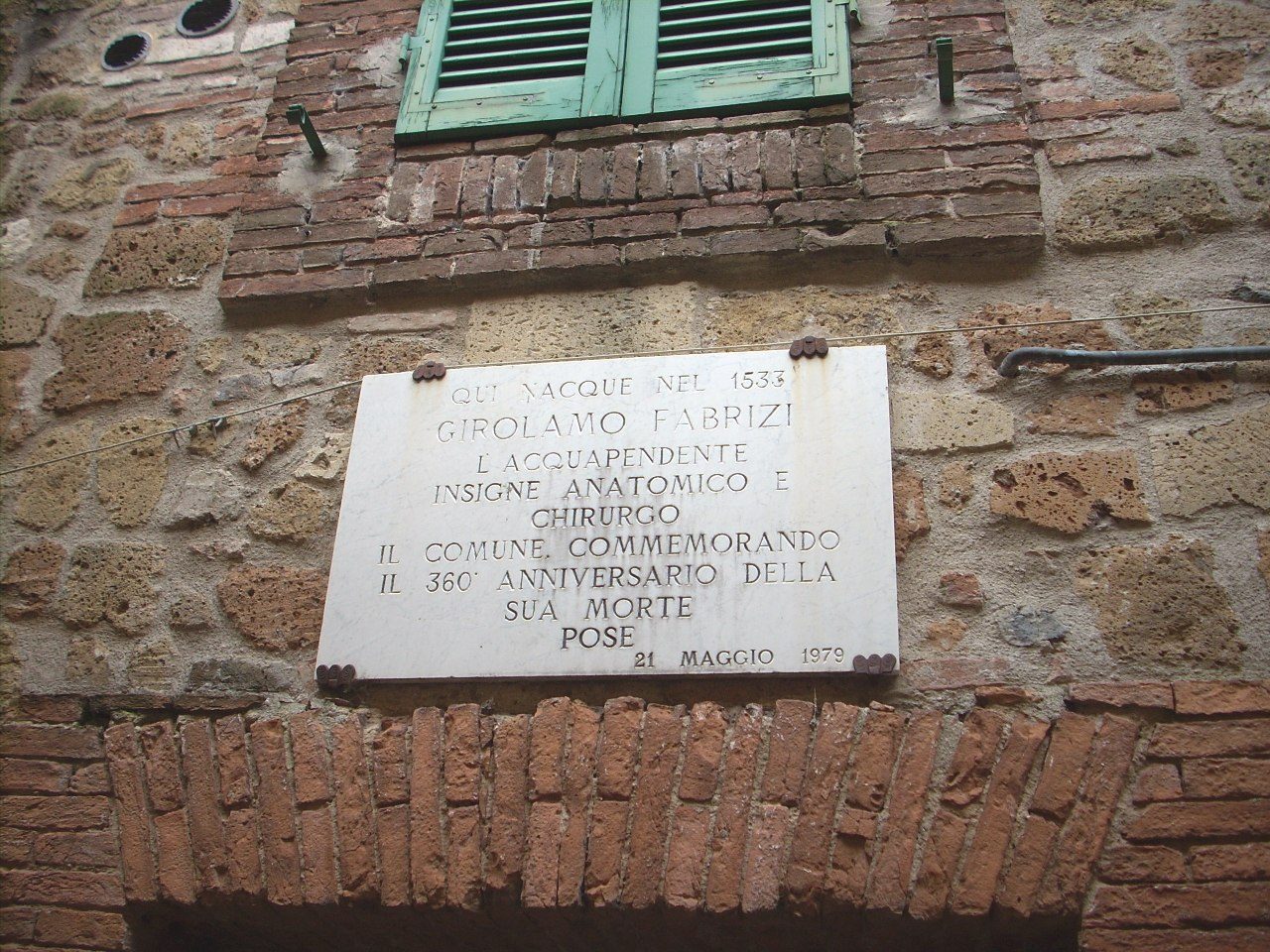 Girolamo Fabrizio's birthplace, Acquapendente - 3.JPG